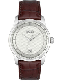 Principle Calfskin Watch in Brown