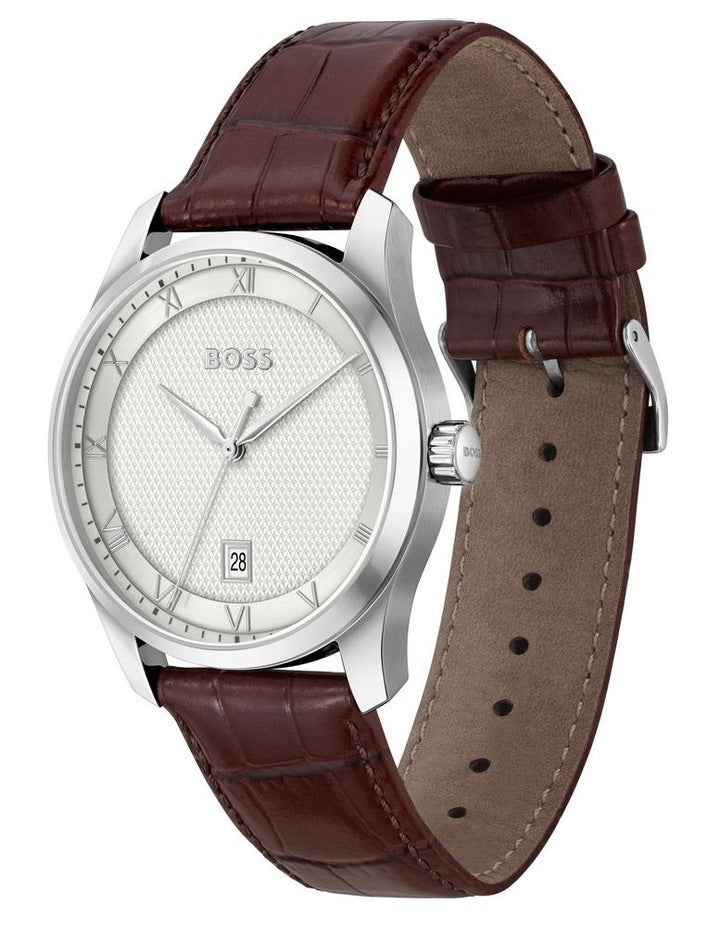 Principle Calfskin Watch in Brown