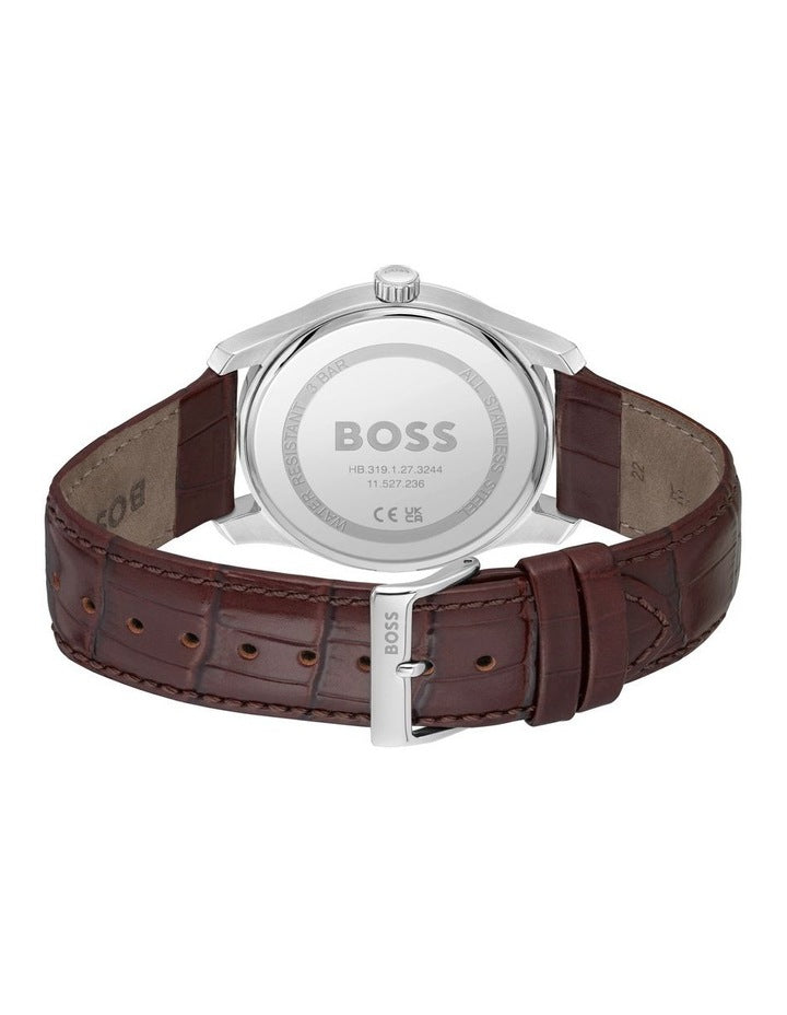 Principle Calfskin Watch in Brown