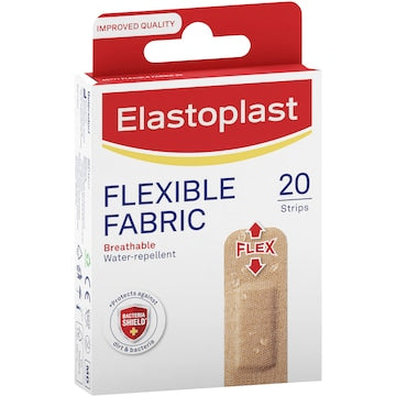 Elastoplast Flexible Fabric Breathable Plasters For Wound Protection 20 pack