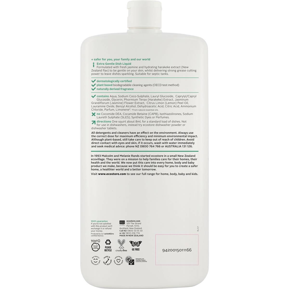 Dish Wash Liquid Jasmine & Harakeke 1l