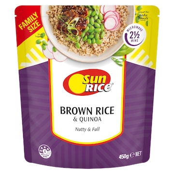 Sunrice Microwave  Brown Rice & Quinoa Pouch 450g