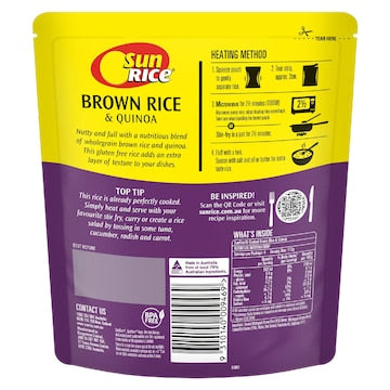 Sunrice Microwave  Brown Rice & Quinoa Pouch 450g