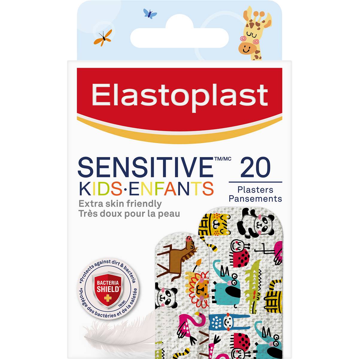 Elastoplast Sensitive Plasters For Kids With Animal Print 20 Pack