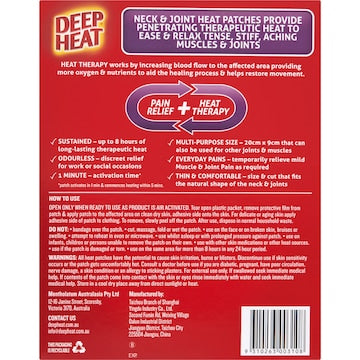 Deep Heat Neck & Joint Patches 2 pack
