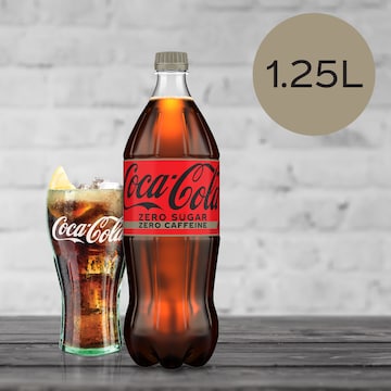 Coca-Cola Caffeine Free Zero Sugar Soft Drink Bottle 1.25L