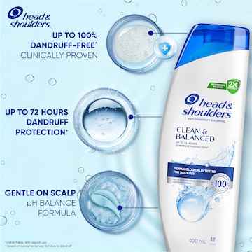 Head & Shoulders Clean & Balanced Anti Dandruff Shampoo 400mL