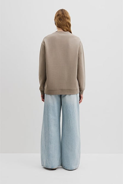Australian Good Earth Cotton Monogram Sweat