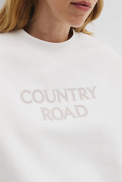Australian Good Earth Cotton Monogram Sweat
