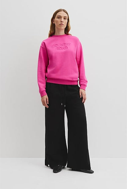 Australian Good Earth Cotton Monogram Sweat