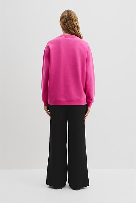 Australian Good Earth Cotton Monogram Sweat
