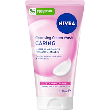 Nivea Caring Cleansing Cream Face Wash Dry & Sensitive Skin 150mL