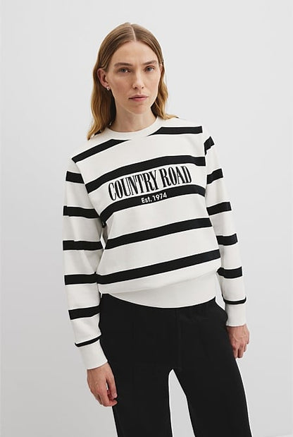 Verified Australian Cotton Stripe Heritage Sweat