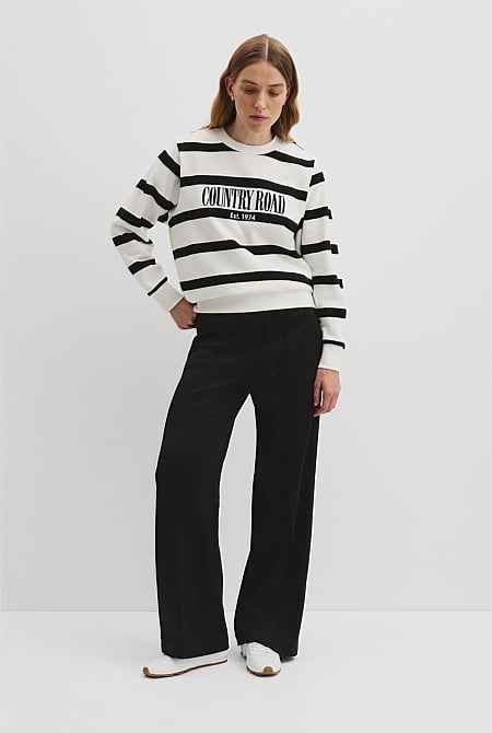 Verified Australian Cotton Stripe Heritage Sweat