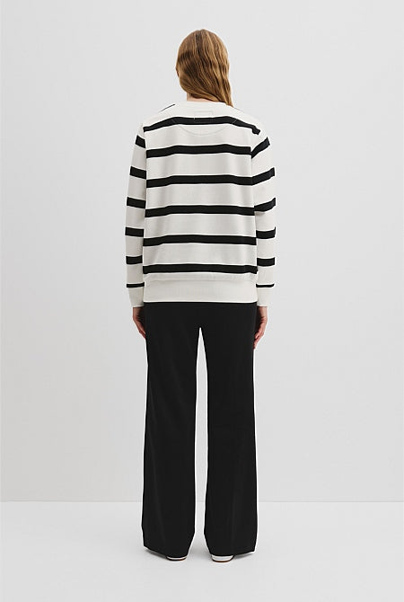 Verified Australian Cotton Stripe Heritage Sweat