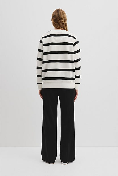 Verified Australian Cotton Stripe Heritage Sweat
