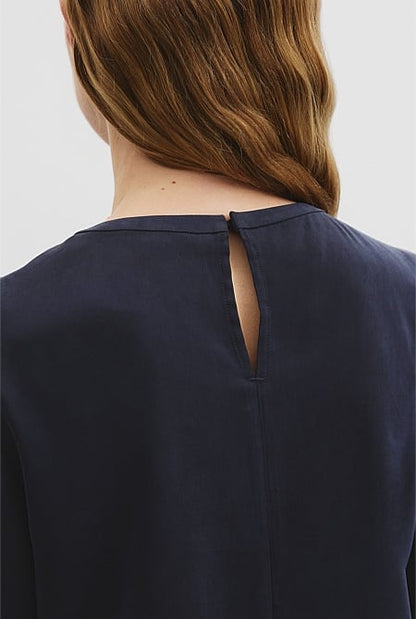 Short Sleeve Cupro Woven T-Shirt