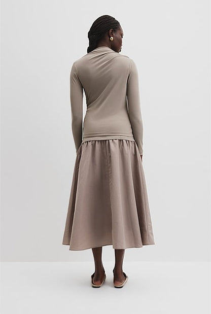 Recycled Polyester Sheer Drape Top
