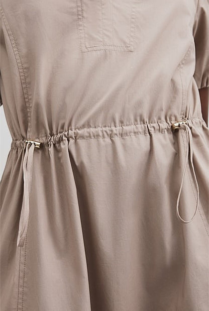 Drawcord Midi Dress