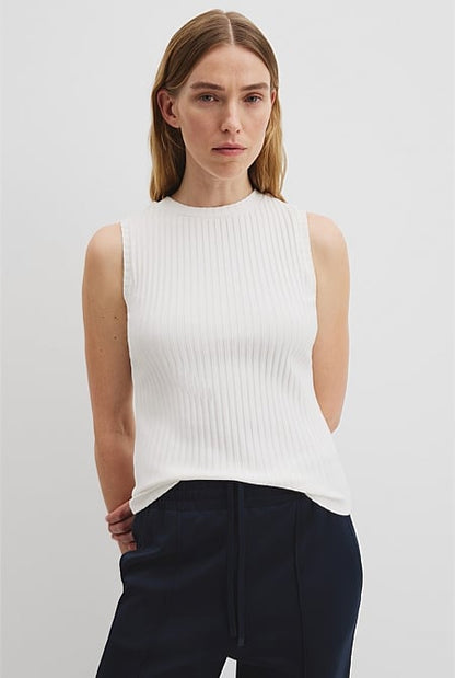 High Neck Rib Tank