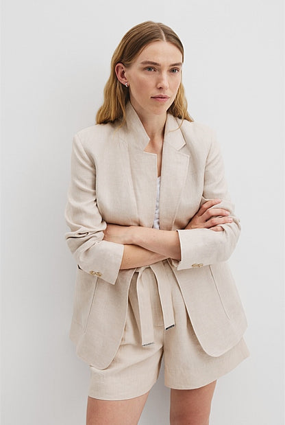 Organically Grown Relaxed Fit Linen Blazer