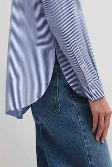 Organically Grown Cotton Stripe Poplin Shirt