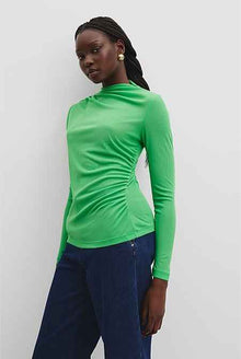Recycled Polyester Sheer Drape Top