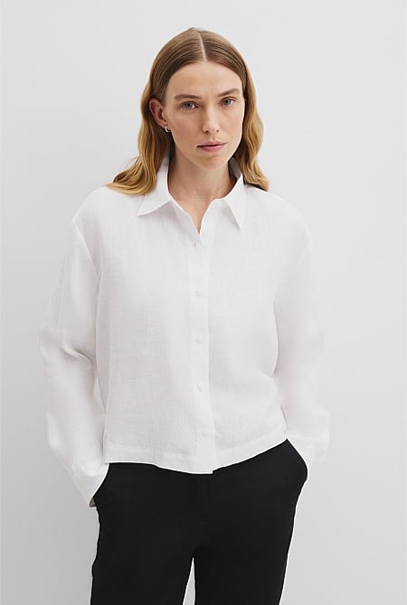 Organically Grown Linen Crop Shirt