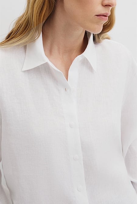 Organically Grown Linen Crop Shirt