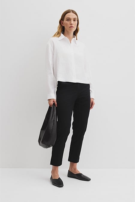 Organically Grown Linen Crop Shirt