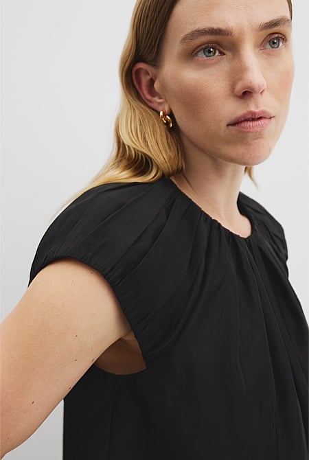 Soft Gathered Drape Top