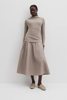 Mix Media Knit Skirt