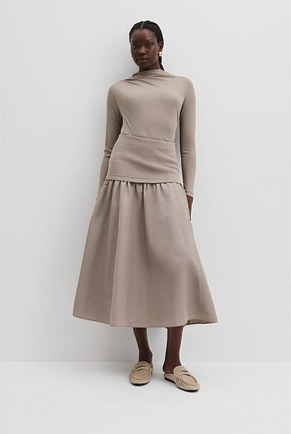 Mix Media Knit Skirt