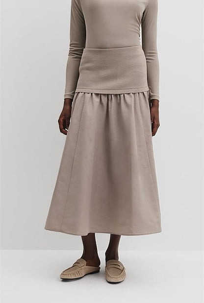 Mix Media Knit Skirt