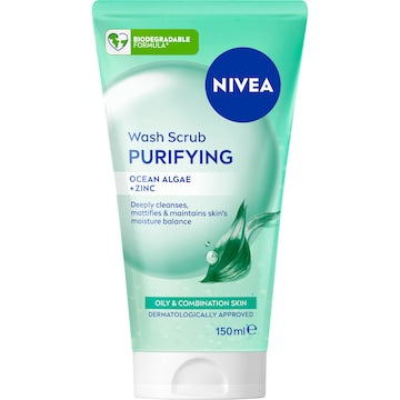 Nivea Purifying Face Wash Scrub For Oily & Combination Skin 150mL