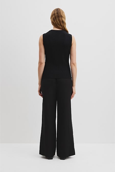 High Neck Rib Tank