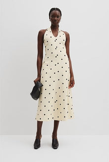 Print Spot Midi Dress