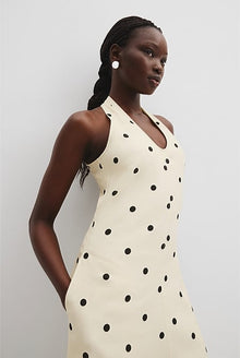 Print Spot Midi Dress