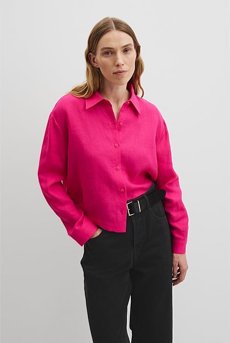 Organically Grown Linen Crop Shirt