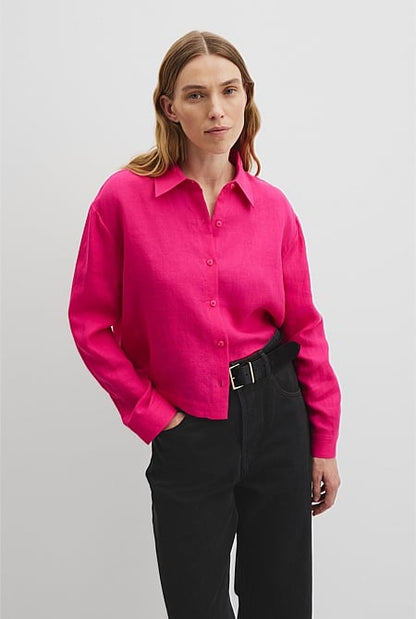Organically Grown Linen Crop Shirt