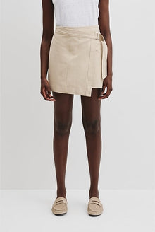 Organically Grown Cotton Wrap Mini Skirt