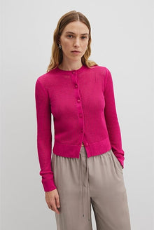 Organically Grown Cotton Linen Open Mesh Knit Cardigan