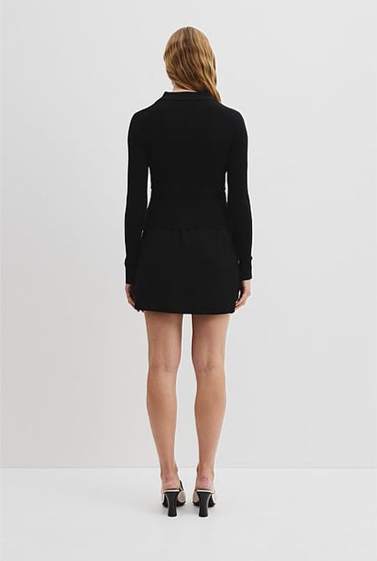 Wool Silk Knit Henley