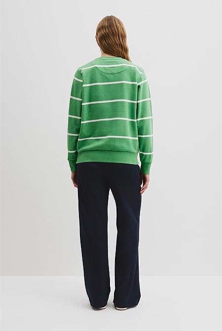 Verified Australian Cotton Stripe Heritage Sweat