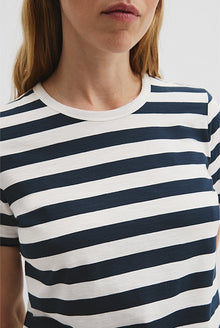Australian Cotton Slub Stripe Short Sleeve T-Shirt