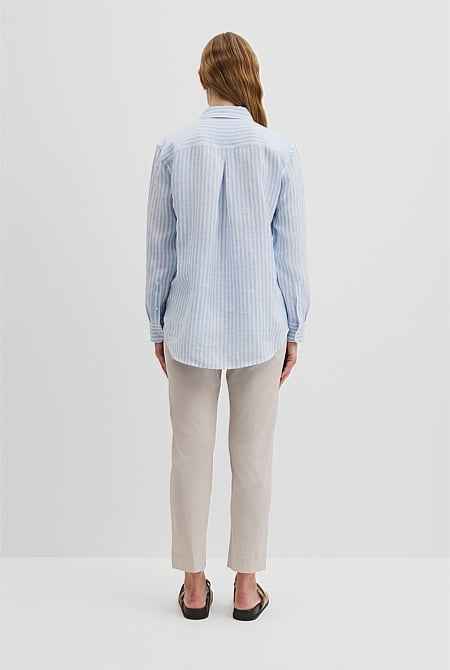 Organically Grown Linen Stripe Shirt