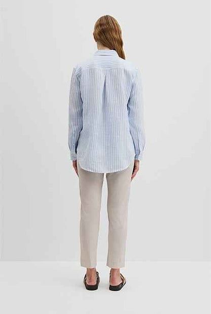 Organically Grown Linen Stripe Shirt