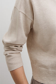 Organically Grown Cotton Linen Crew Neck Knit