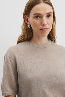 Fine Mesh Knit T-Shirt