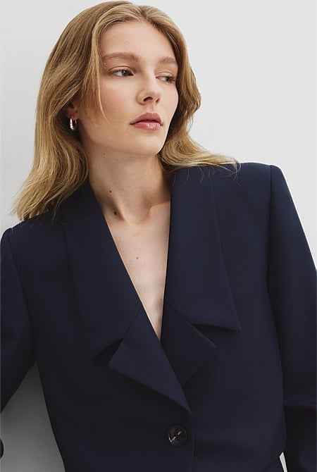 Cropped Lapel Blazer